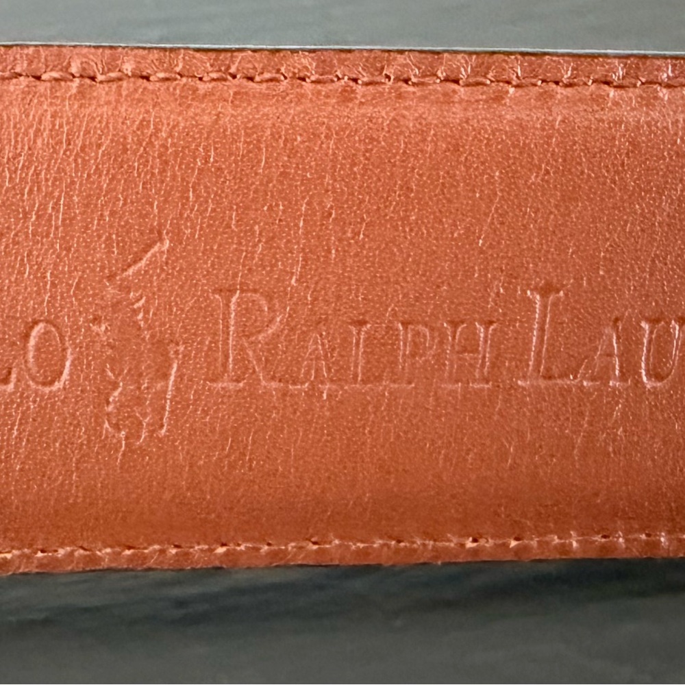 Ralph Lauren Polo Italian Leather Belt w/Chrome Buckle. Size 36-38. NWOT. - Picture 6 of 8
